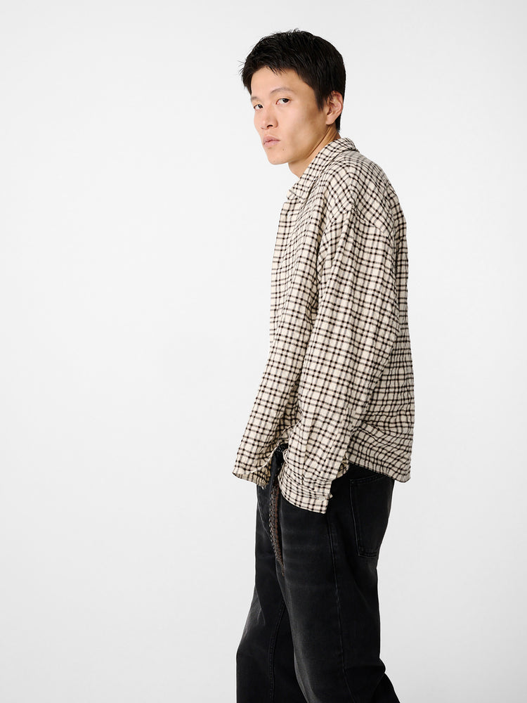 NOSTRA SHIRT IN CANVAS / BLACK CHECK