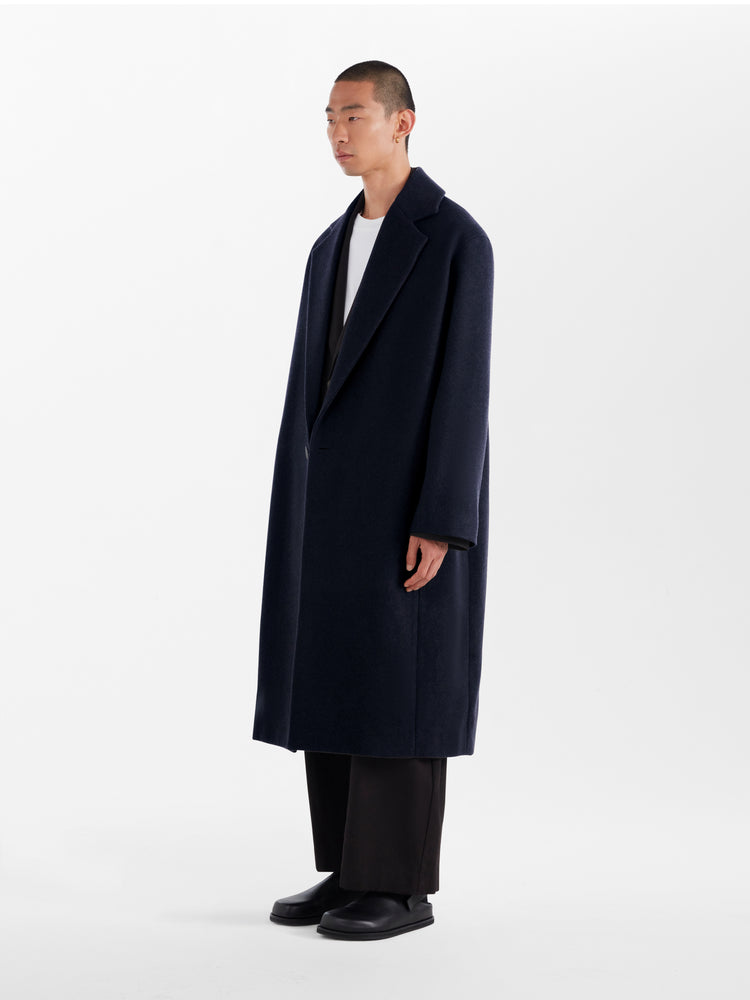 NOTCH COAT IN DARK NAVY