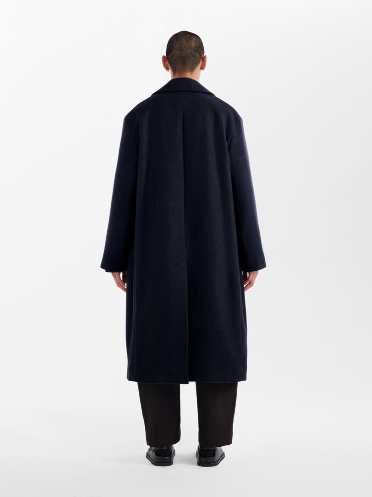 NOTCH COAT IN DARK NAVY