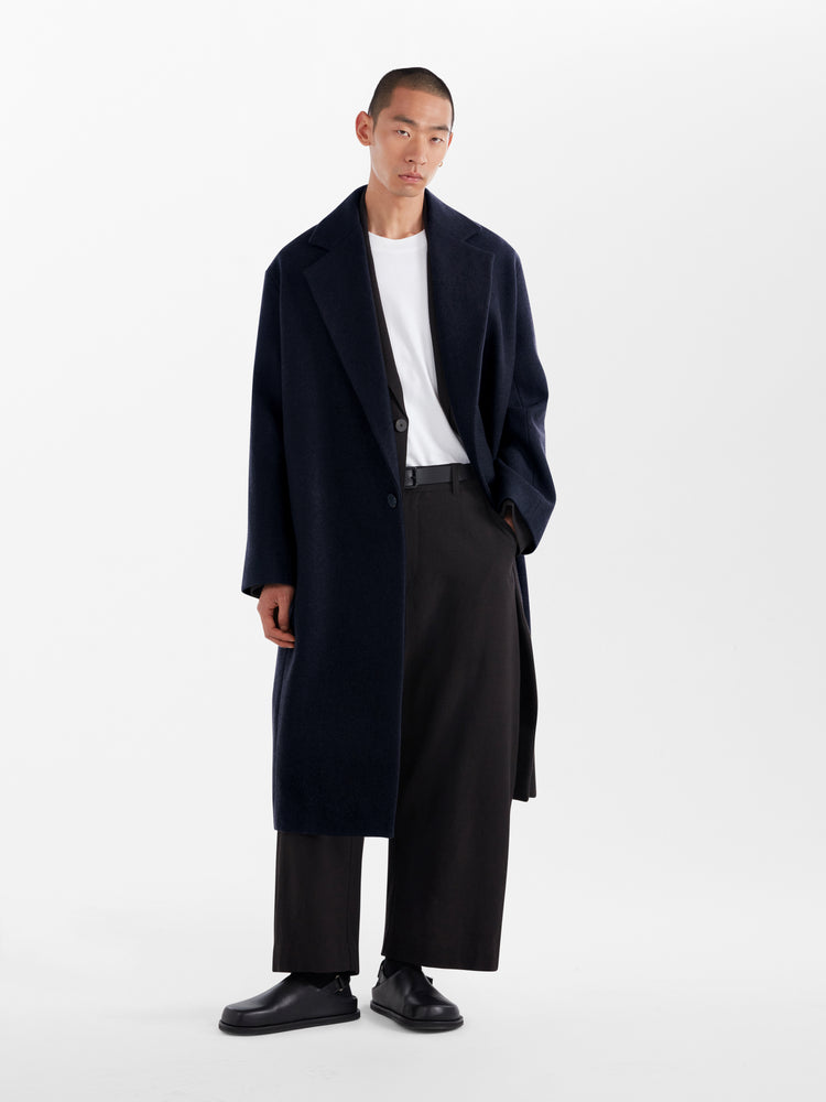 NOTCH COAT IN DARK NAVY