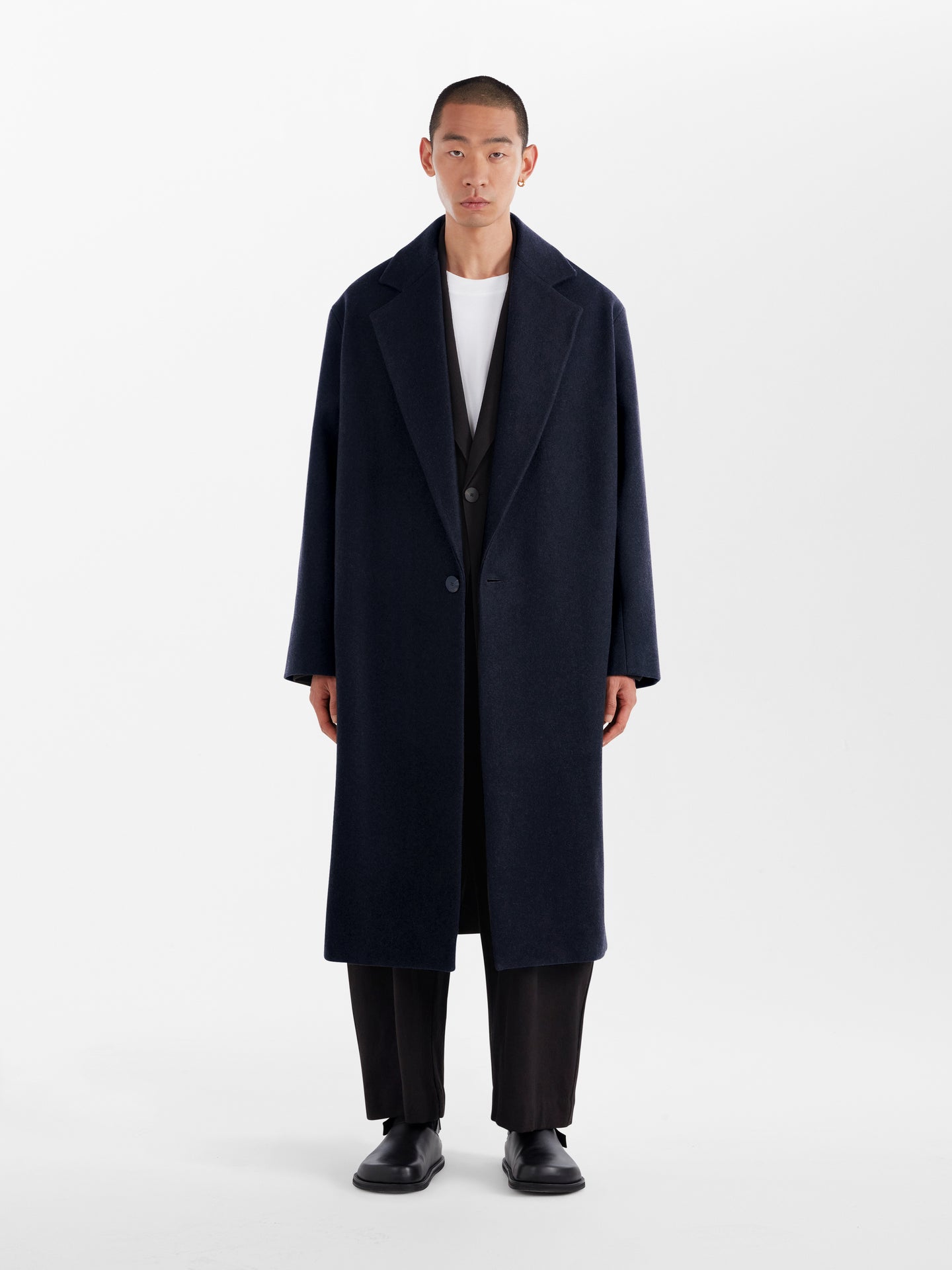 NOTCH COAT IN DARK NAVY