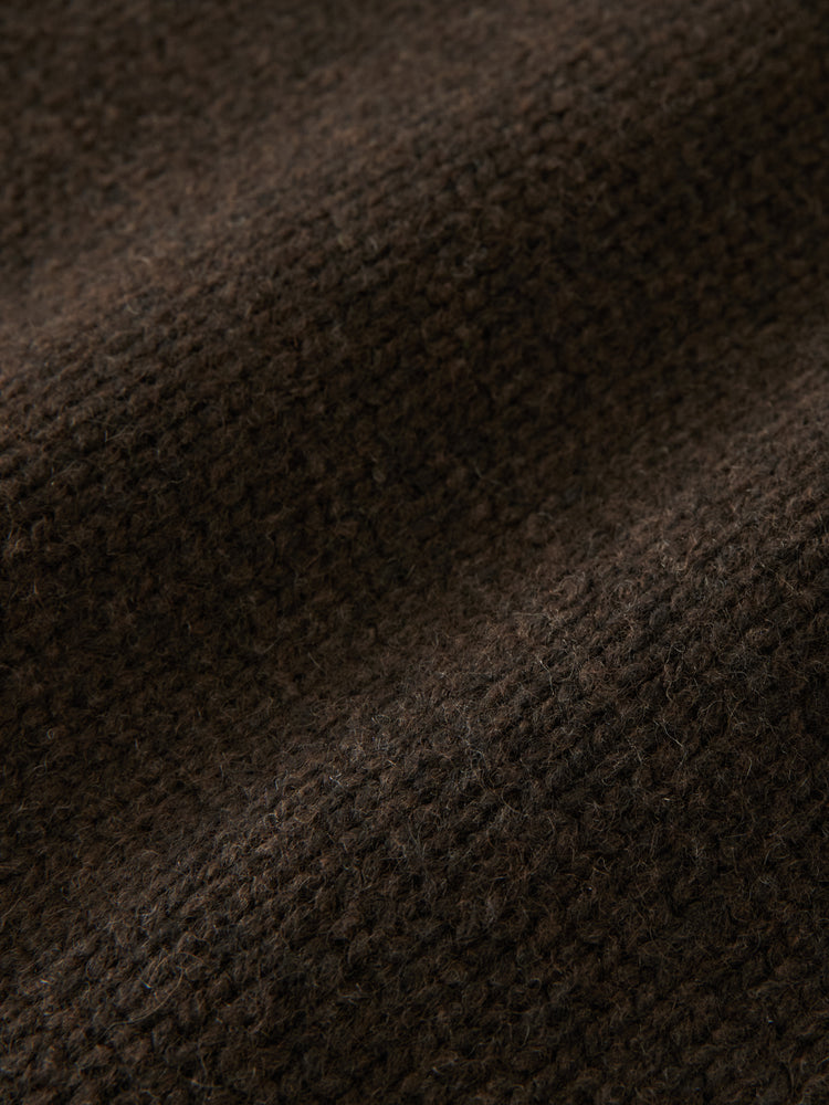 ORENA KNIT POLO IN ESPRESSO BROWN