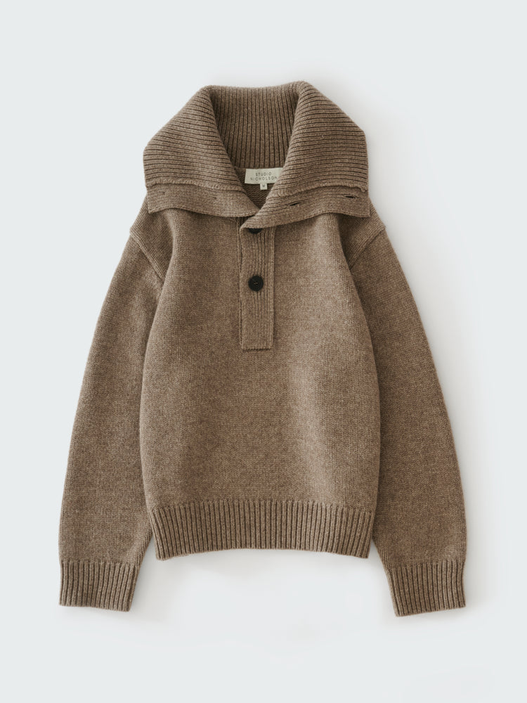 ORENA KNIT POLO IN NATURAL MARL