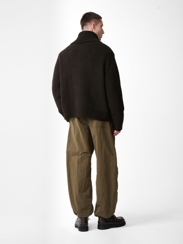 ORENA KNIT POLO IN ESPRESSO BROWN