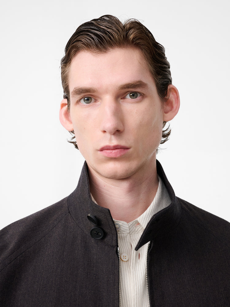 OVER JACKET IN BROWN MARL