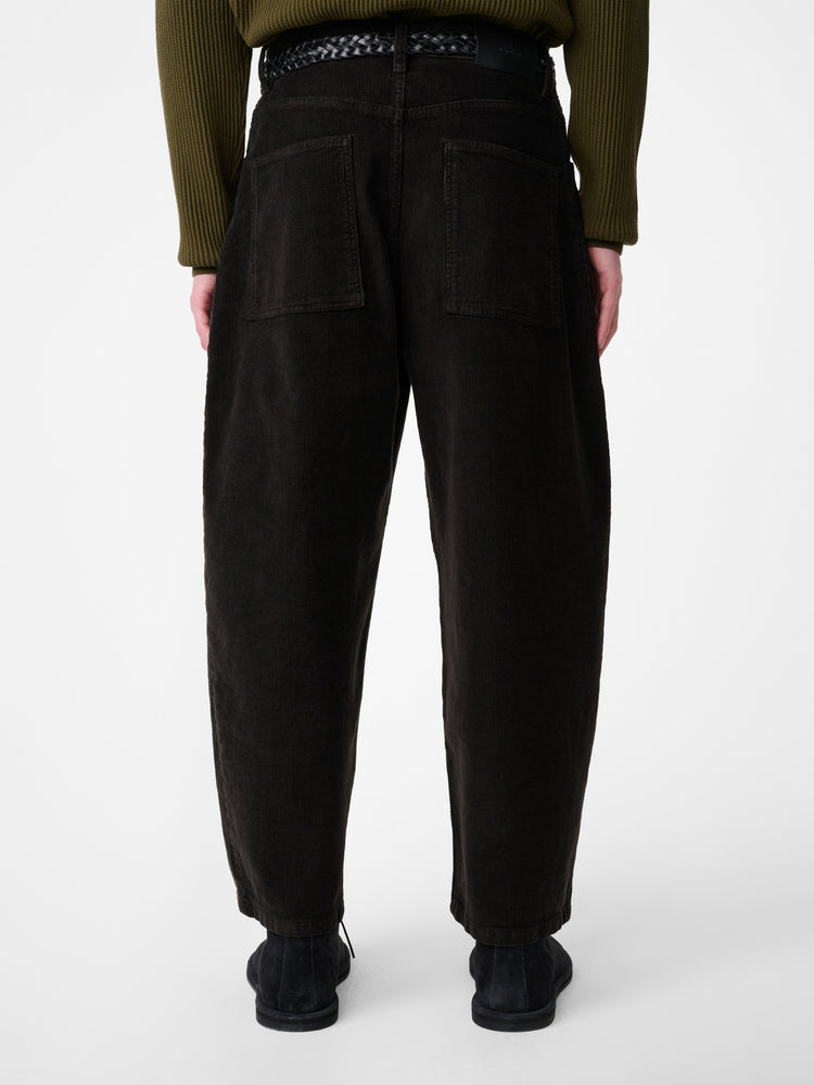 PAOLO CORDUROY WIDE LEG PANT IN COFFEE
