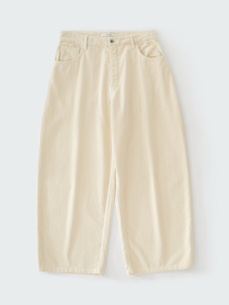 PAOLO CORDUROY WIDE LEG PANT IN PANNA