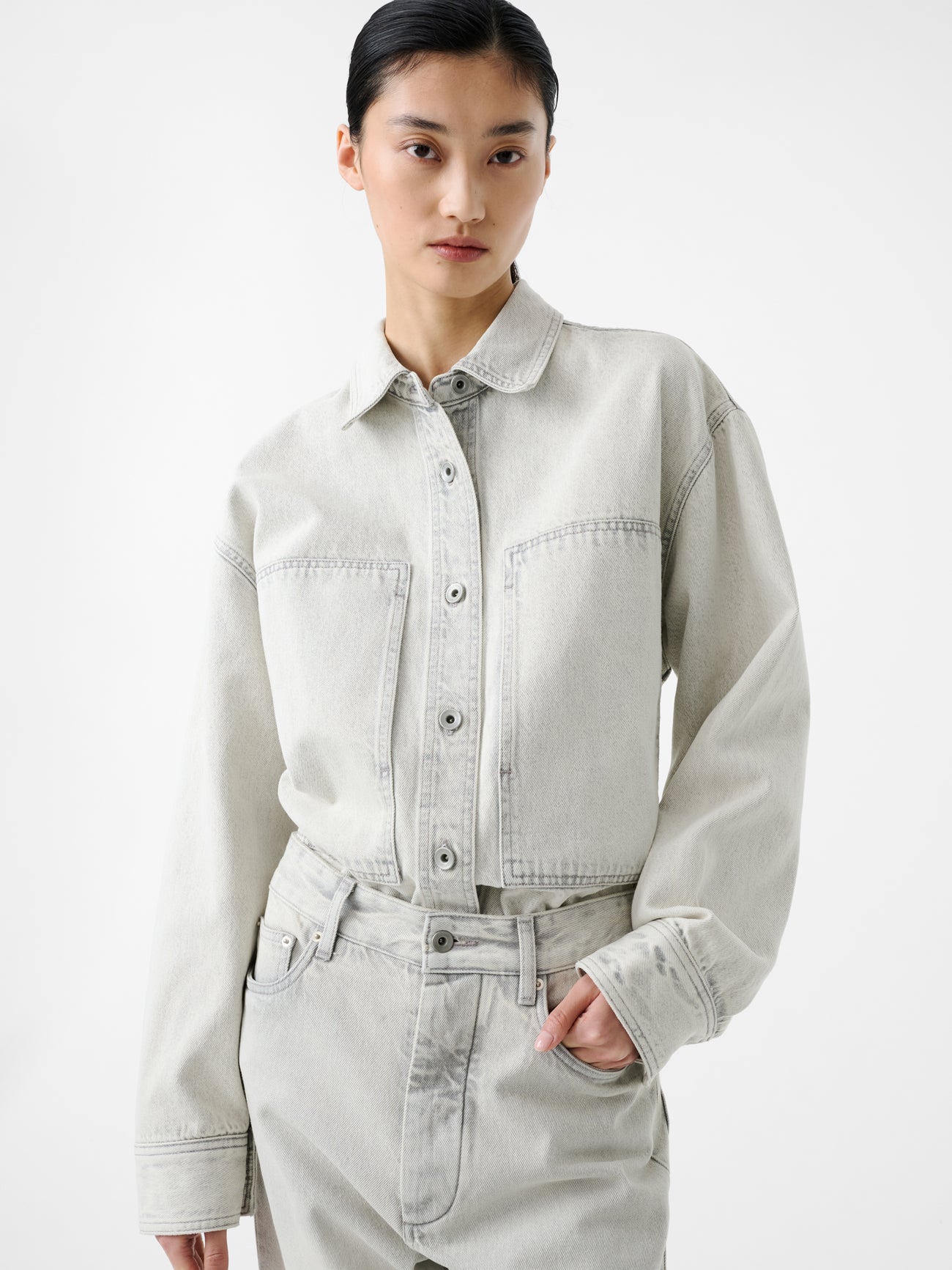 シャツ/ブラウス(長袖/七分) STUDIO NICHOLSON 20aw LOOP STUDIO NICHOLSON / LYOCELL SILK STRIPE BOXY OVERSIZED SHIRT | THE