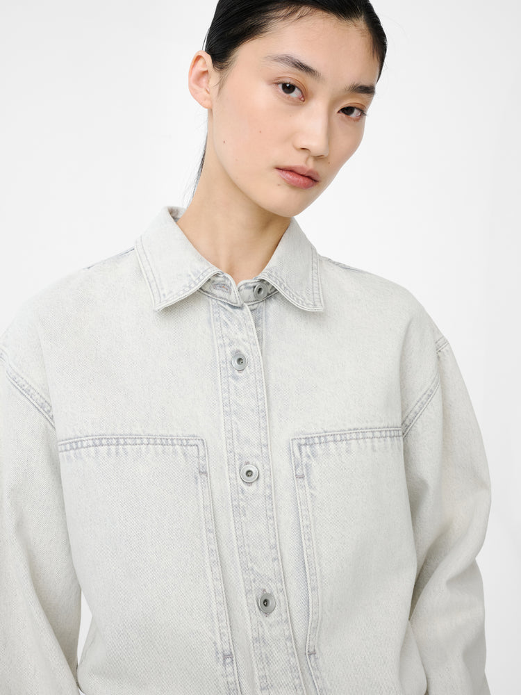 PASO DENIM SHIRT IN PUMICE