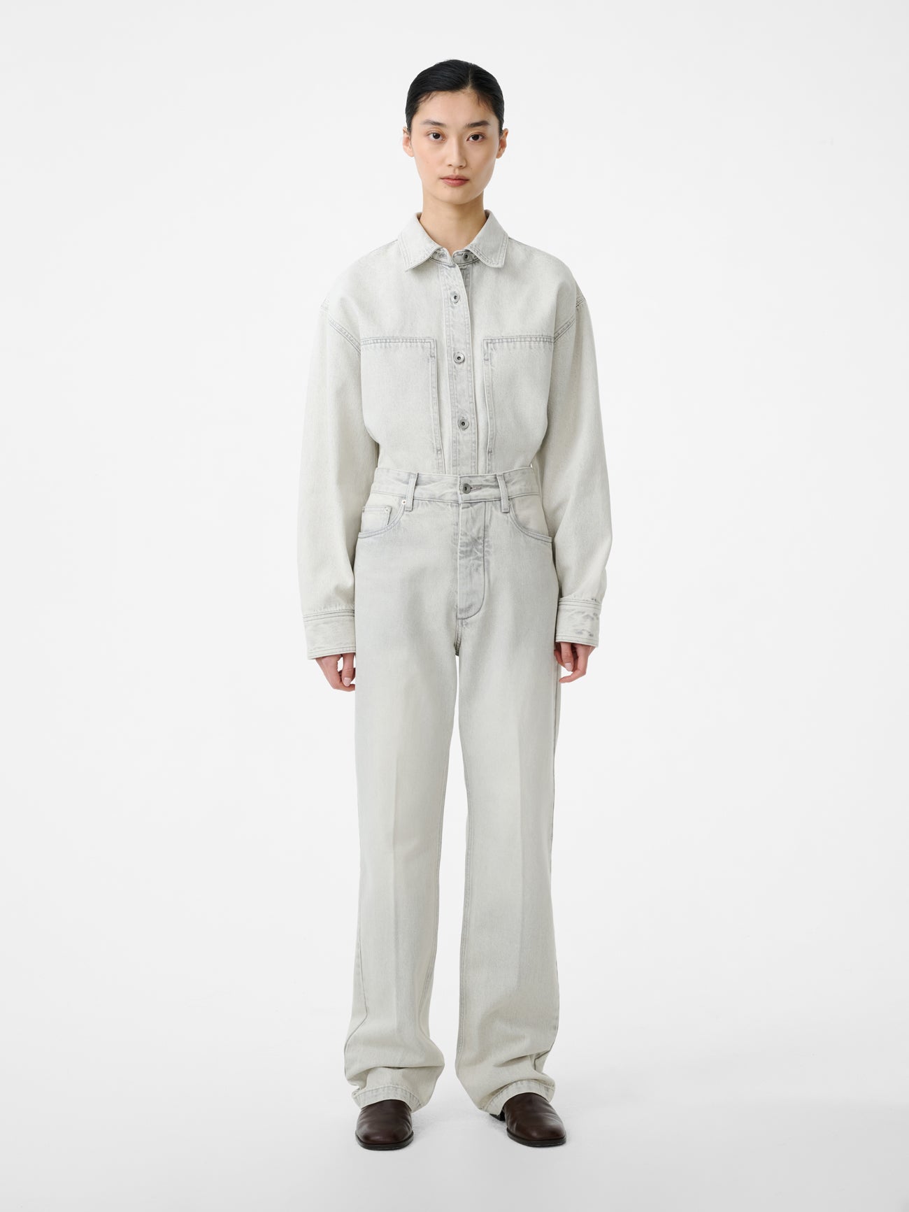 PASO DENIM SHIRT IN PUMICE