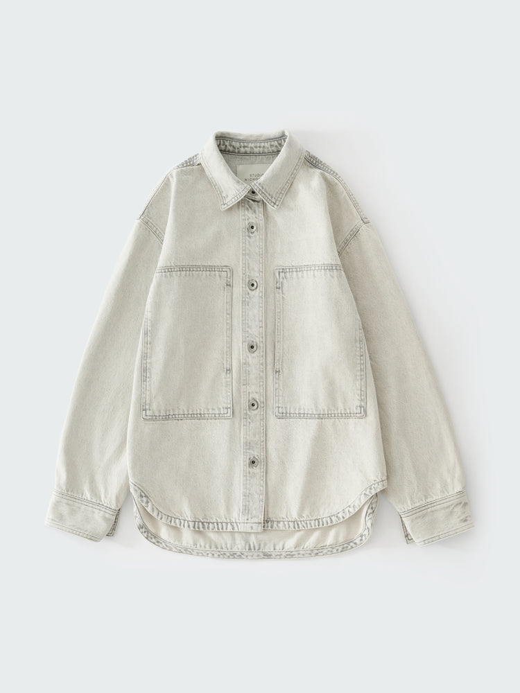 PASO DENIM SHIRT IN PUMICE