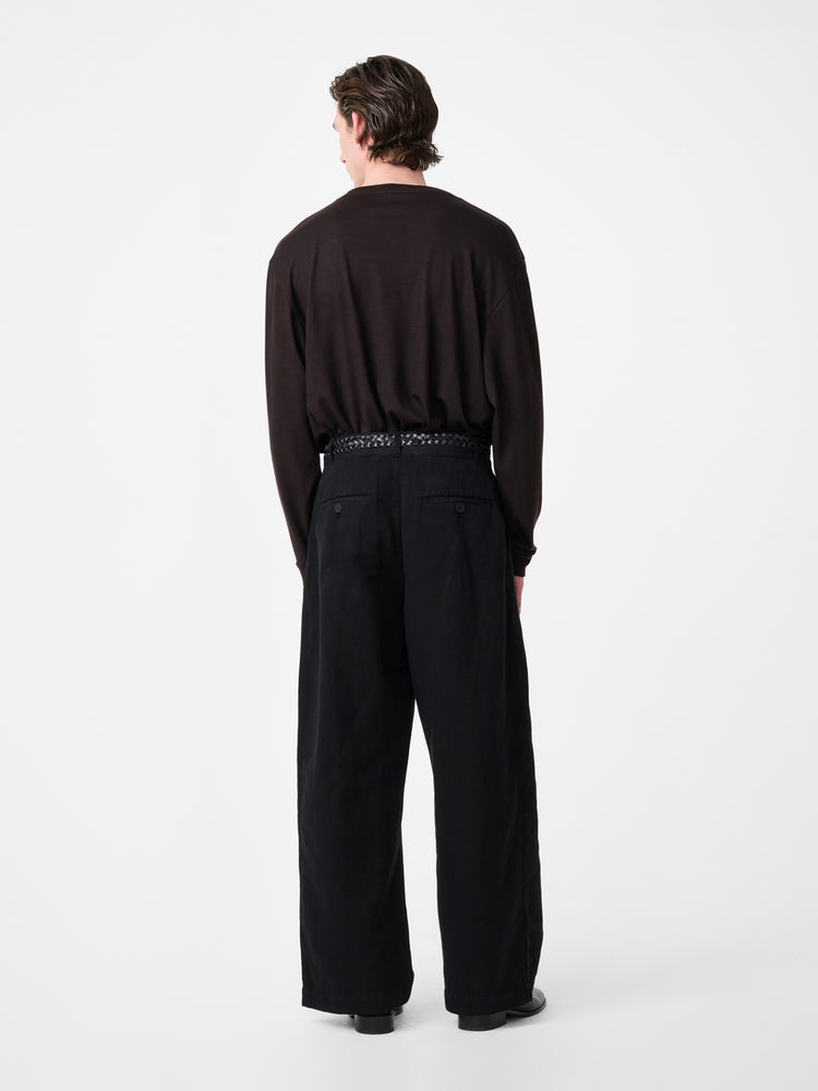 PINHAS LONG SLEEVE JERSEY IN BLACK GRAPE