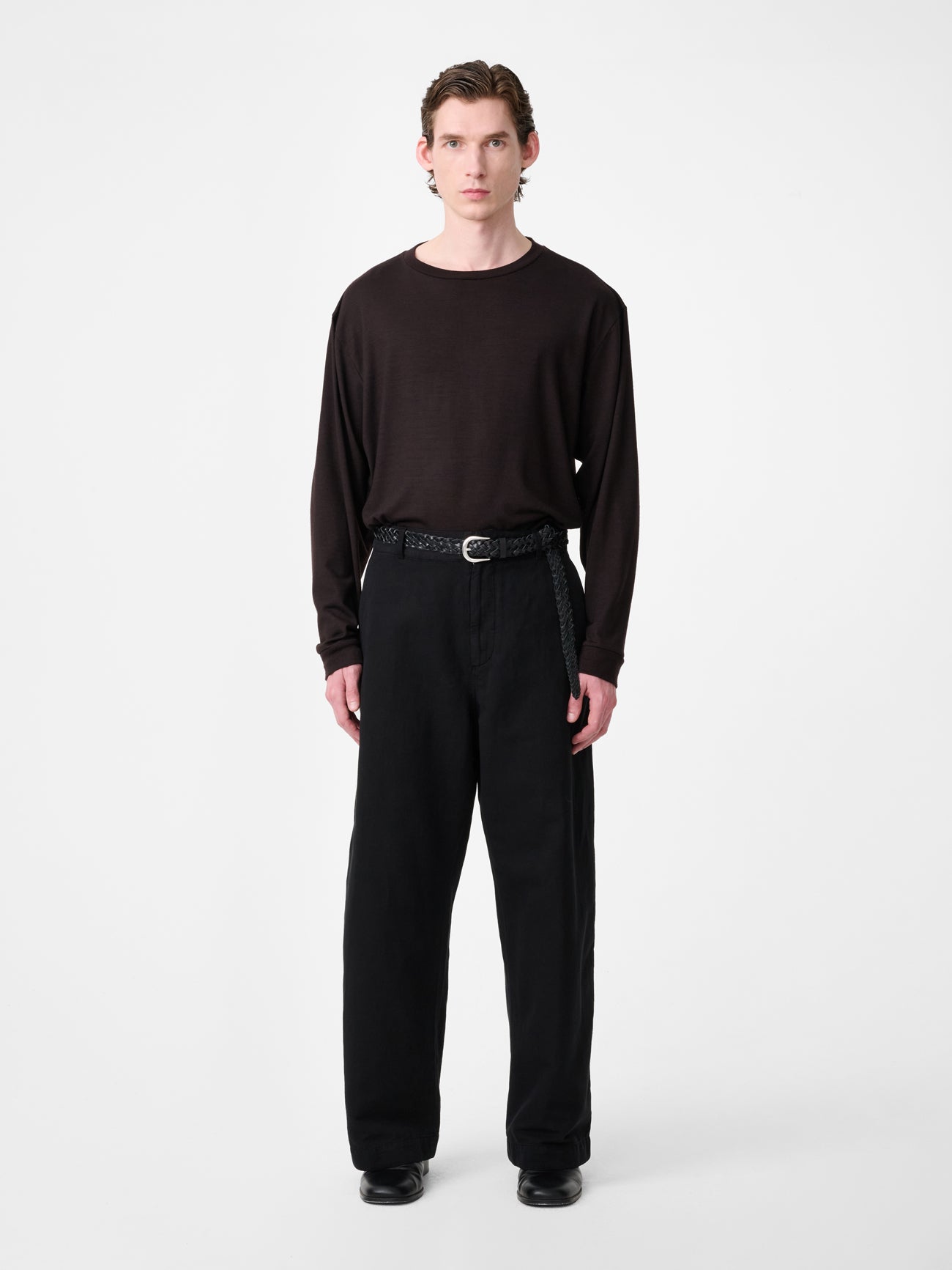PINHAS LONG SLEEVE JERSEY IN BLACK GRAPE