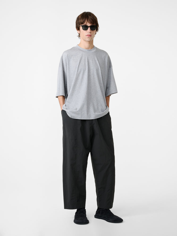 PIU LOGO T-SHIRT IN GREY MARL