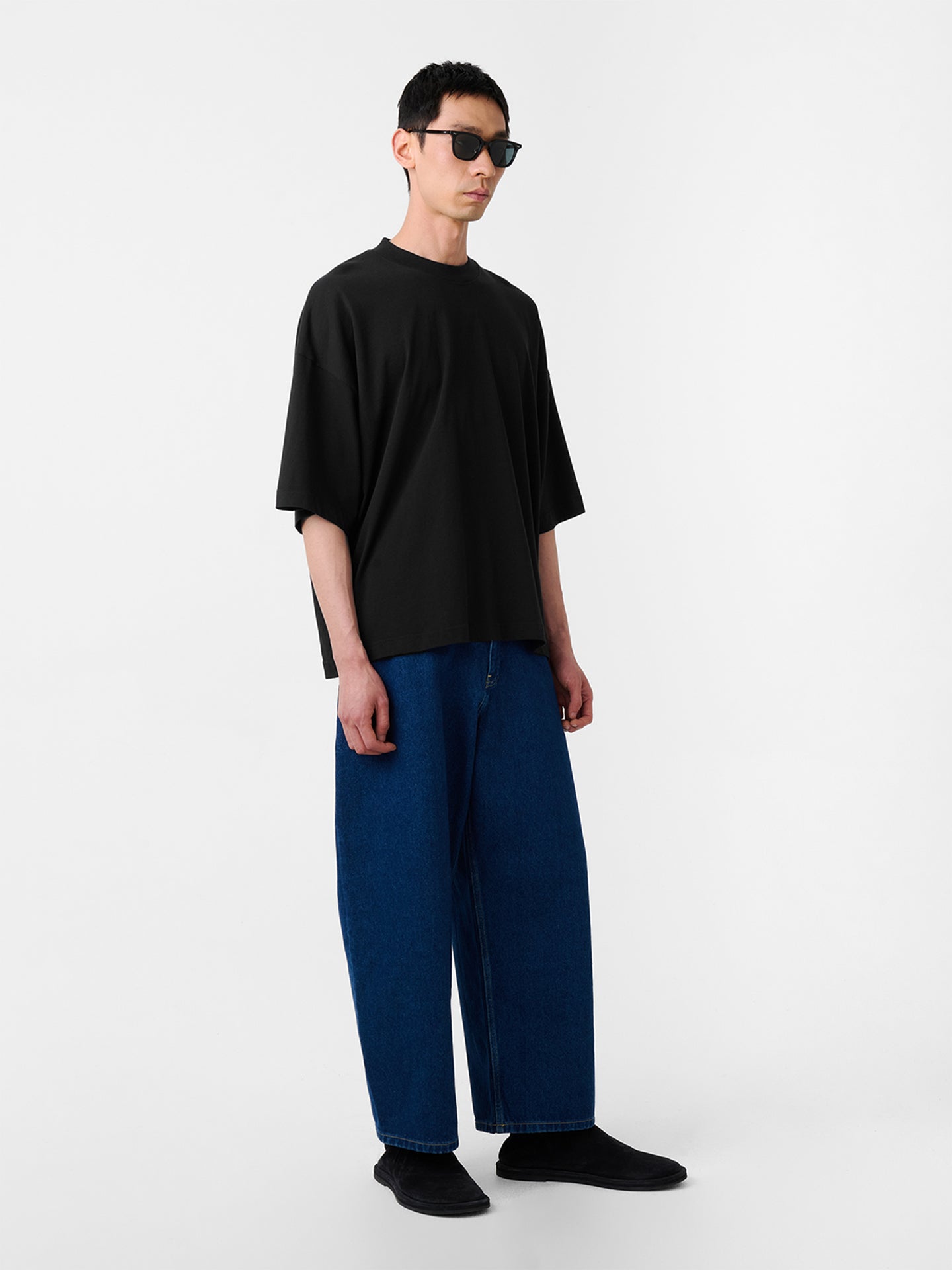 PIU LOGO T-SHIRT IN BLACK