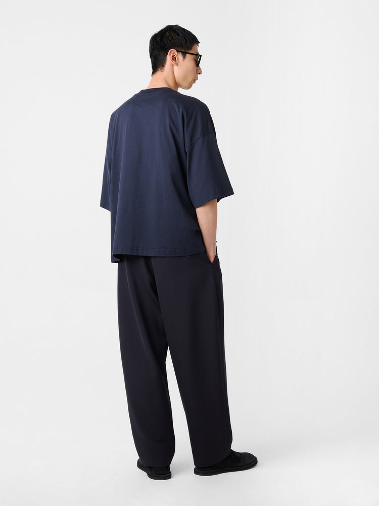 PIU LOGO T-SHIRT IN DARKEST NAVY