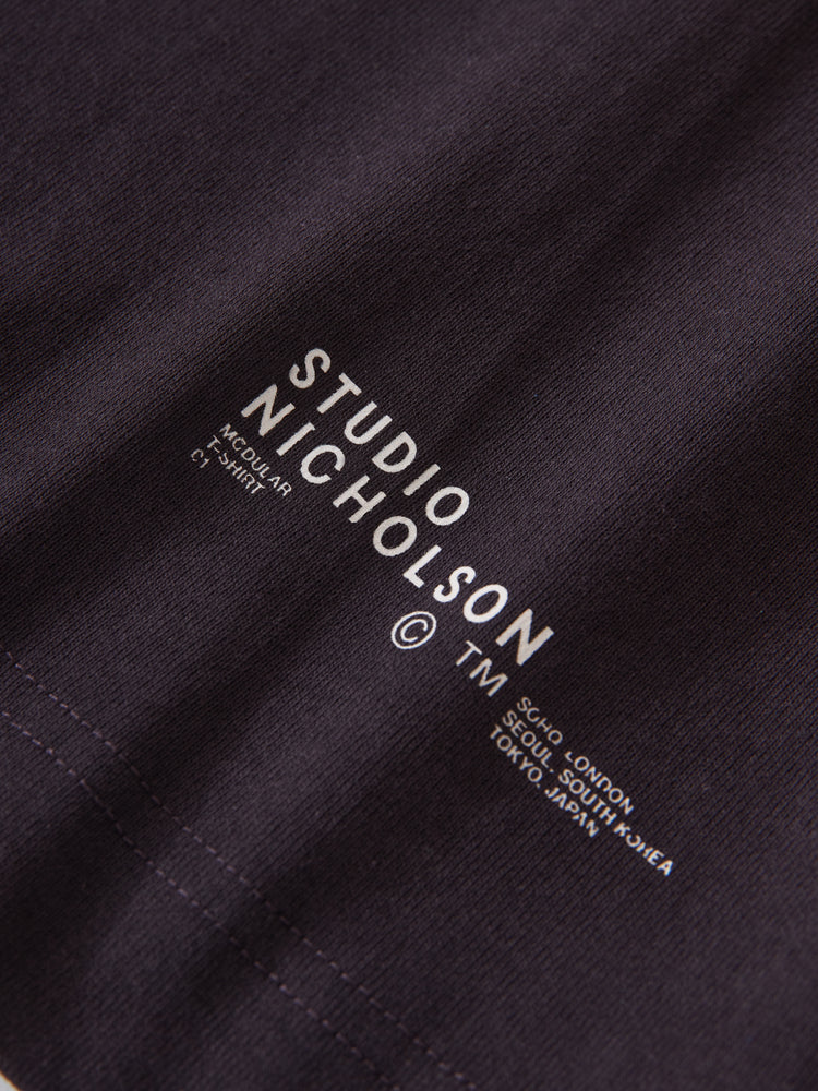 PLATT T-SHIRT IN BLACK GRAPE