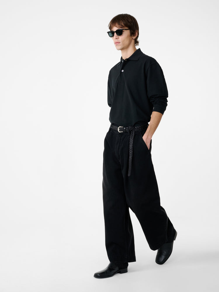 PUCH WIDE LEG DENIM PANT IN WASHED BLACK