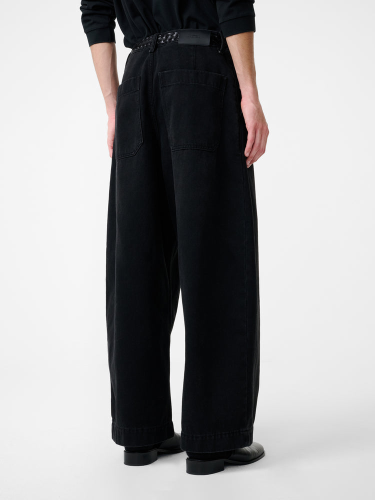 PUCH WIDE LEG DENIM PANT IN WASHED BLACK