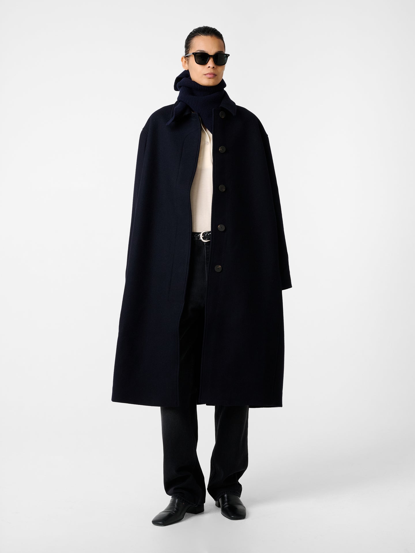 RIA COAT IN DARK NAVY