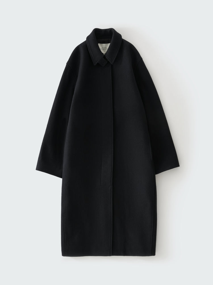 RIA WOOL MELTON COAT IN BLACK