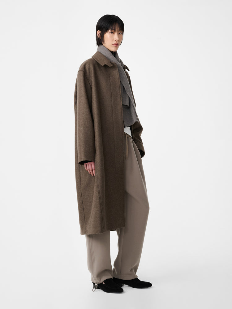 RIA WOOL MELTON COAT IN LODEN