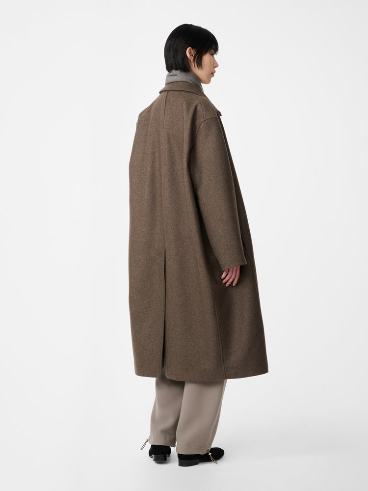 RIA WOOL MELTON COAT IN LODEN