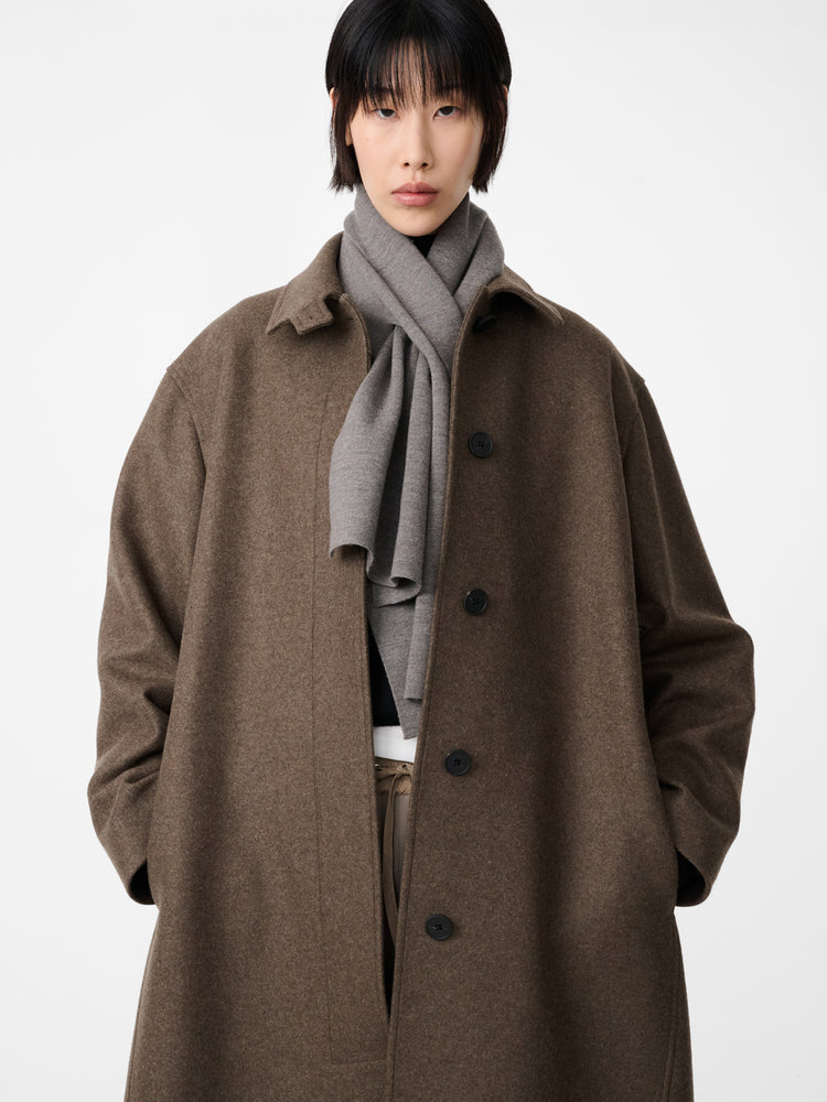 RIA WOOL MELTON COAT IN LODEN