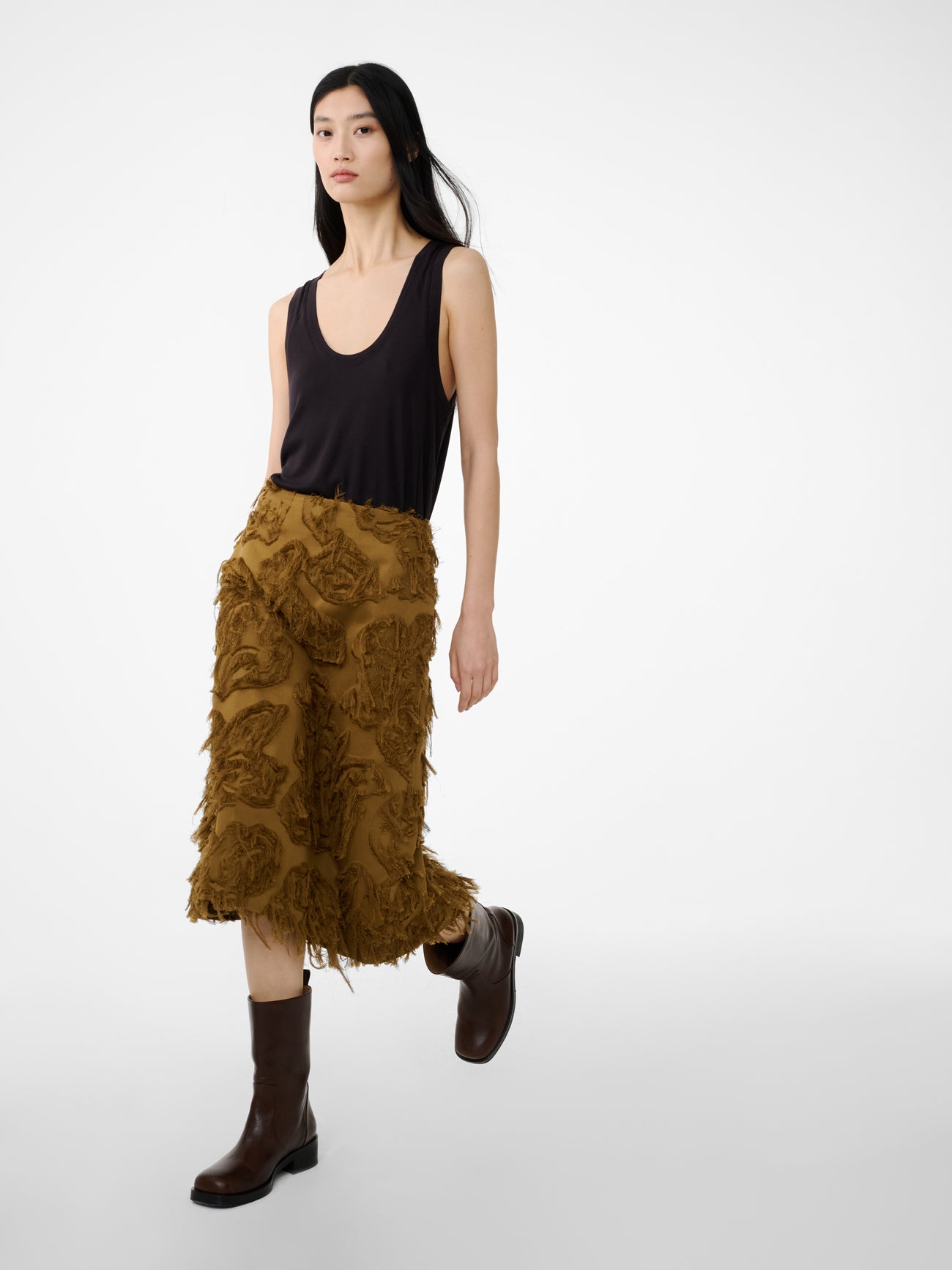 ROEPER SKIRT IN MUSTARD