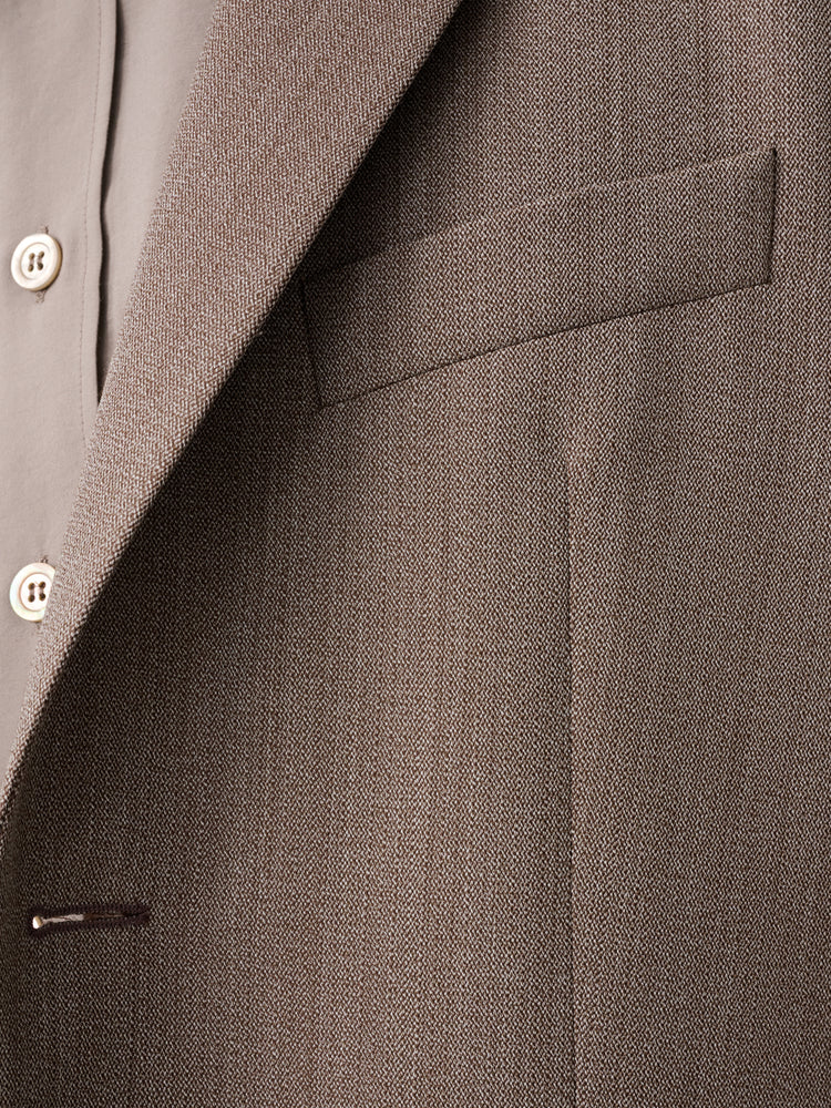 ROVERSI WOOL JACKET IN BARK MELANGE