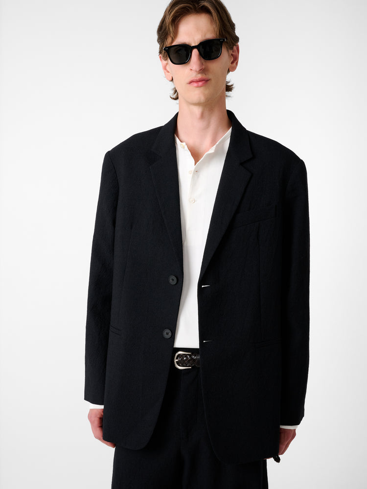 ROVERSI WOOL JACKET IN BLACK