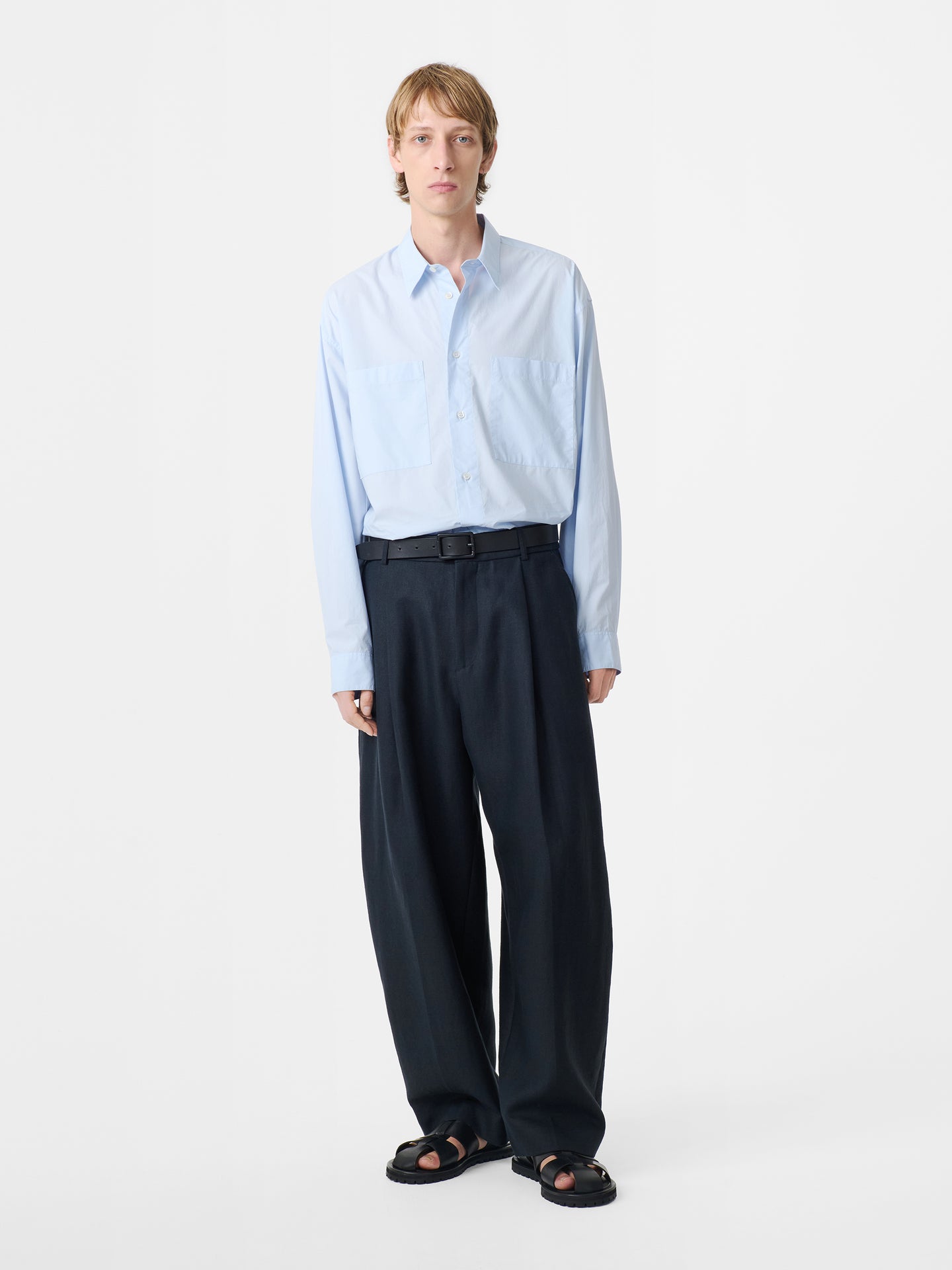 SALIN SHIRT IN  SKY BLUE