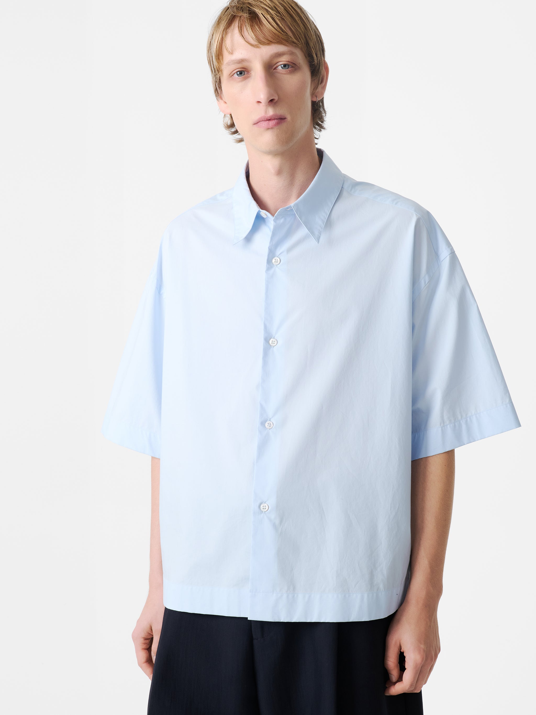 Tシャツ・カットソー STUDIO NICHOLSON LONG SLEEVE SHIRT (RUSKINSNM1152D LILAC) STUDIO NICHOLSON：Tシャツ メンズ - ライラック | GIGLIO.COM