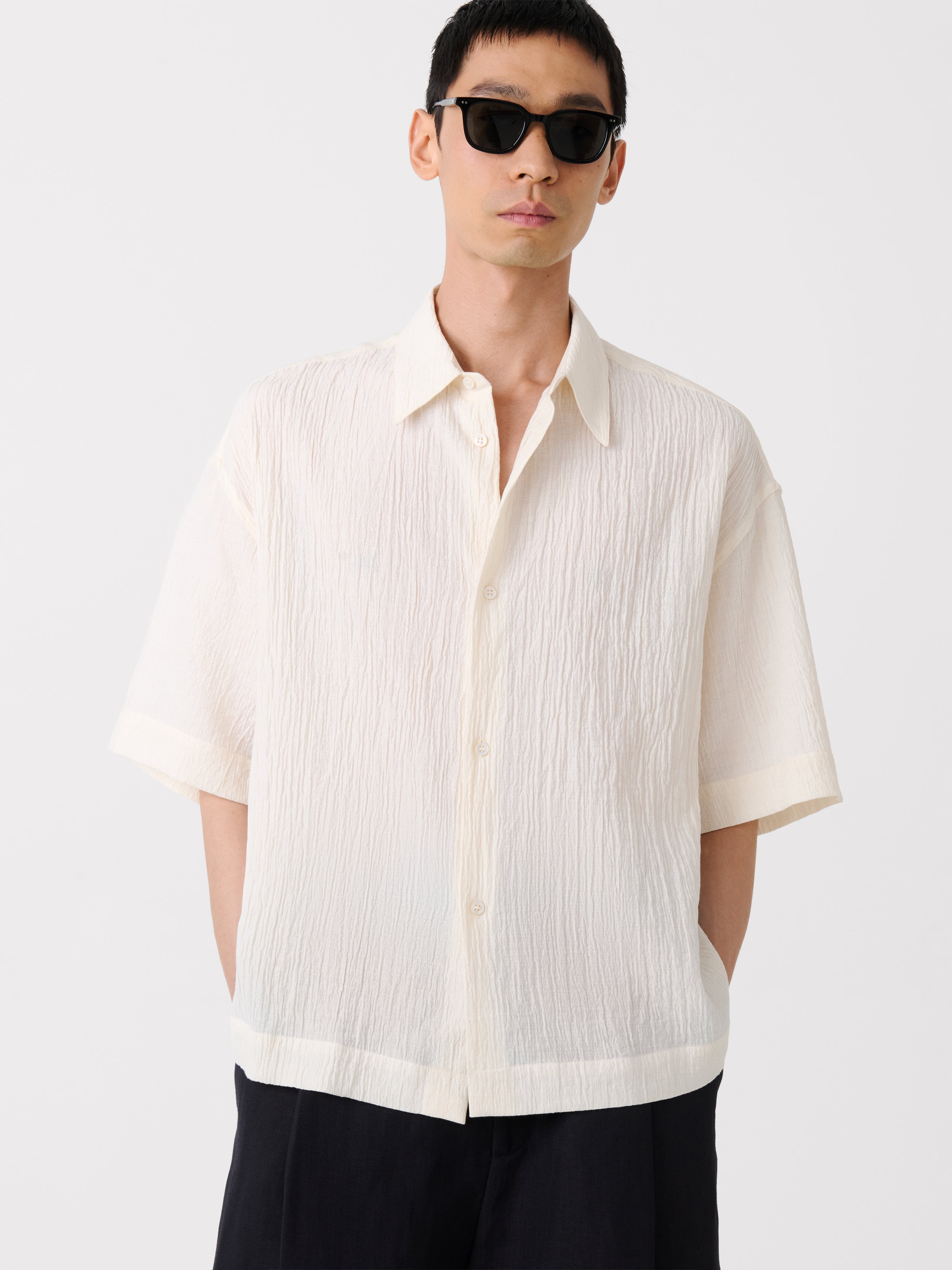 Tシャツ・カットソー STUDIO NICHOLSON LONG SLEEVE STRIPE SHIRT Wirthe-Multi-Stripe-Shirt-