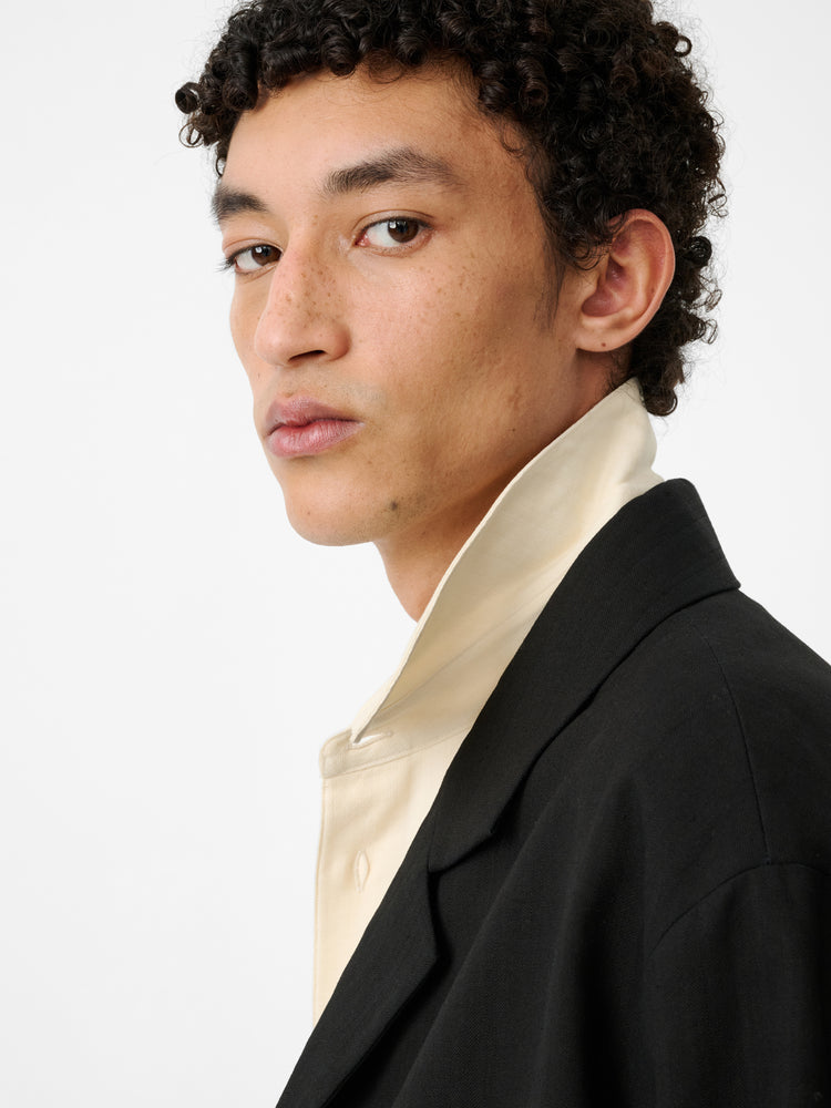 SANKO MATELASSE SHIRT IN ANTIQUE WHITE