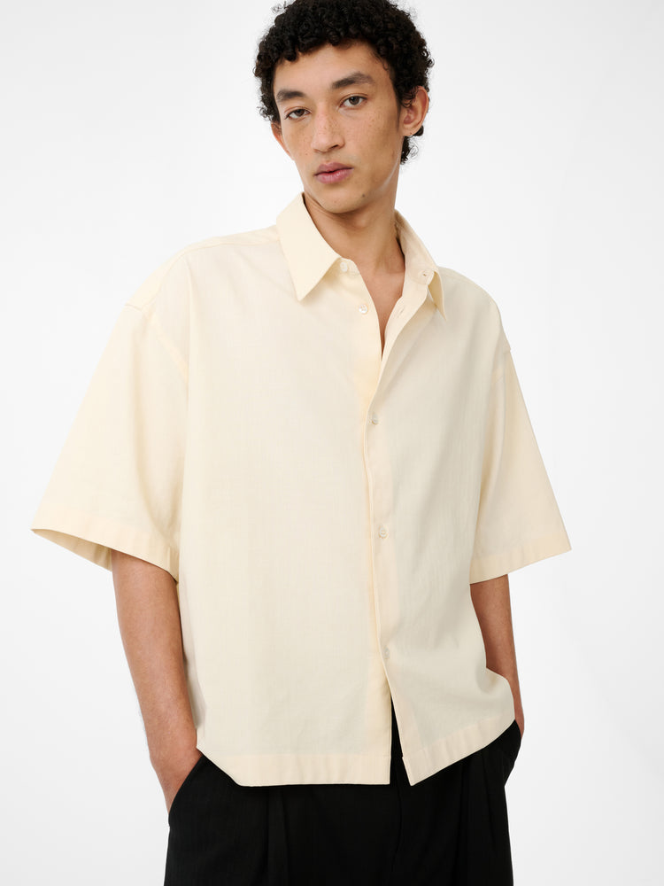 SANKO MATELASSE SHIRT IN ANTIQUE WHITE