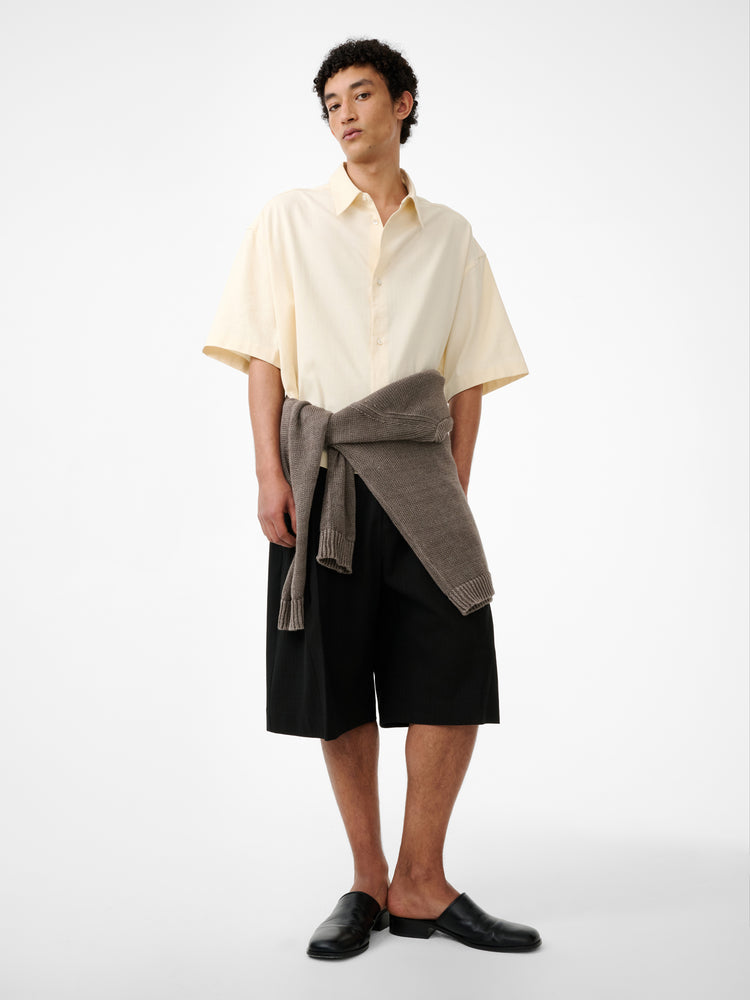 SANKO MATELASSE SHIRT IN ANTIQUE WHITE