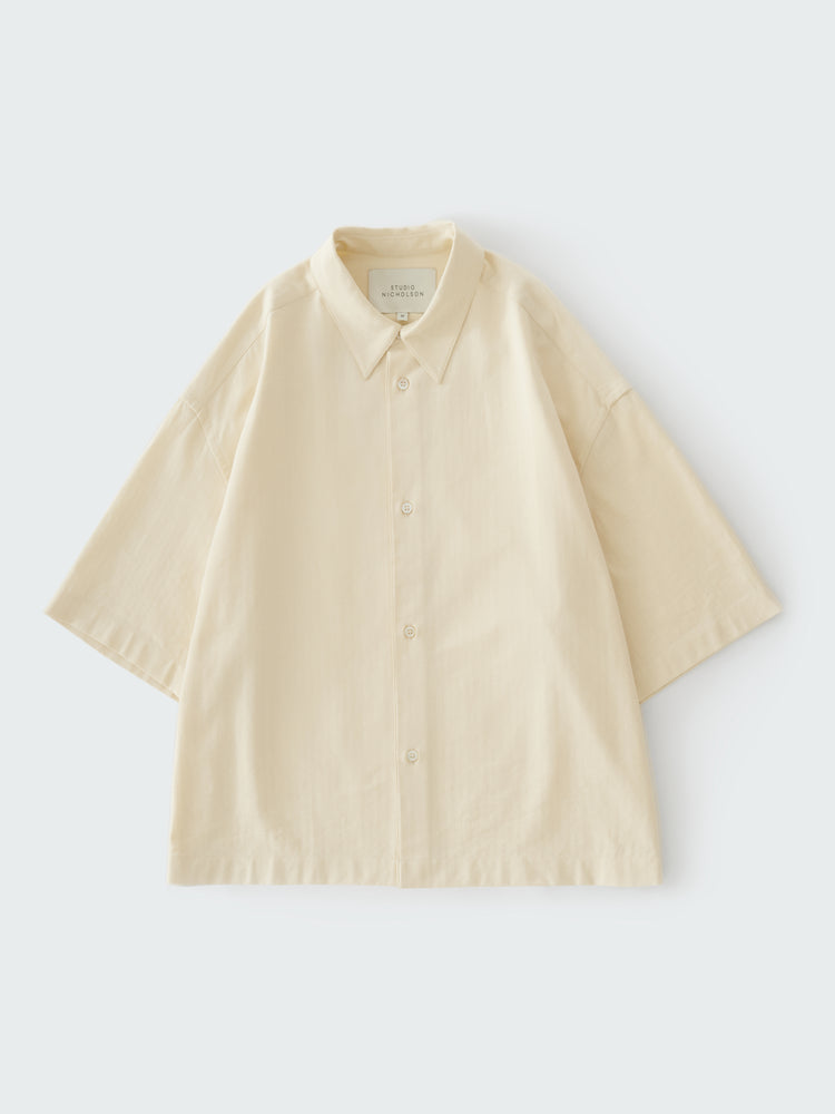 SANKO MATELASSE SHIRT IN ANTIQUE WHITE