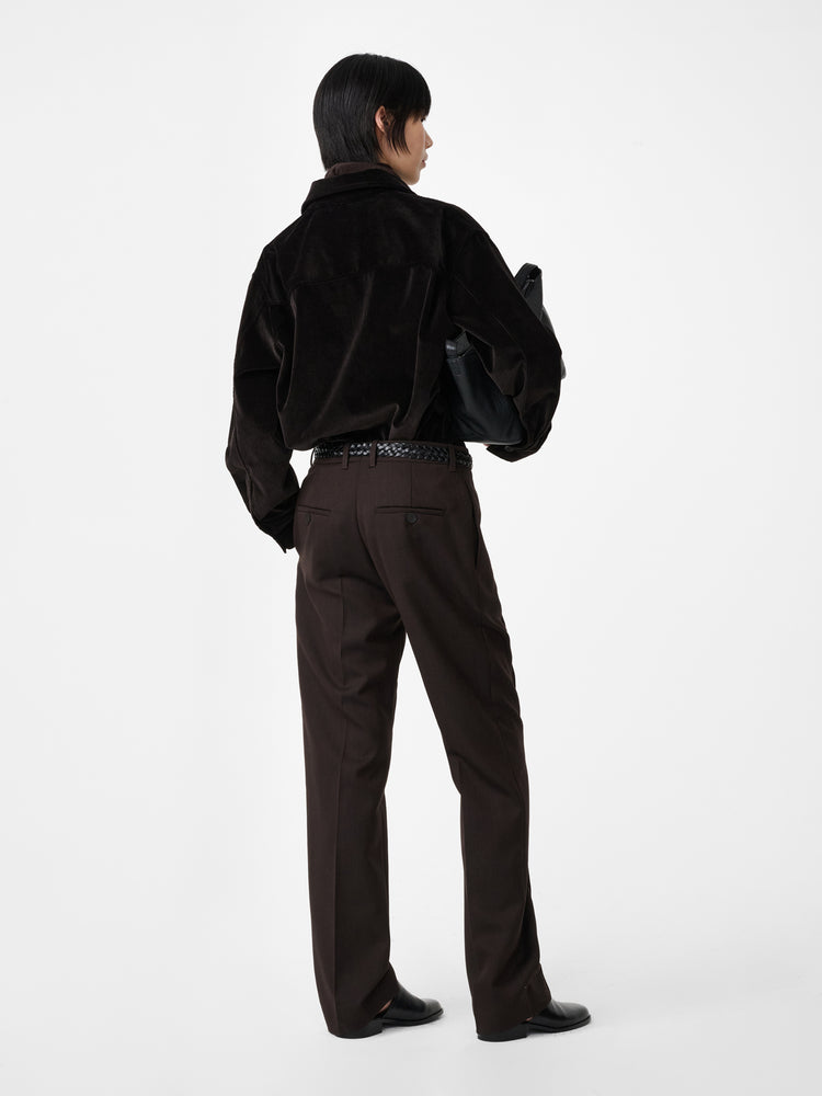 SANTINI CORDUROY SHIRT IN ESPRESSO