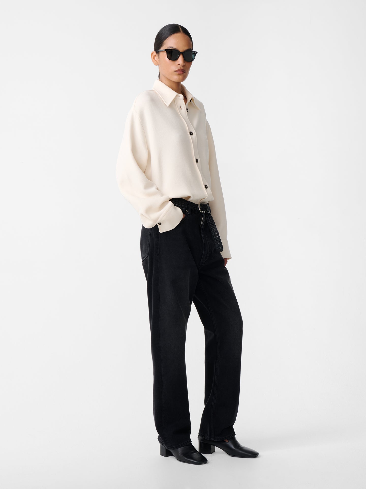 SANTINI SHIRT IN CHALK