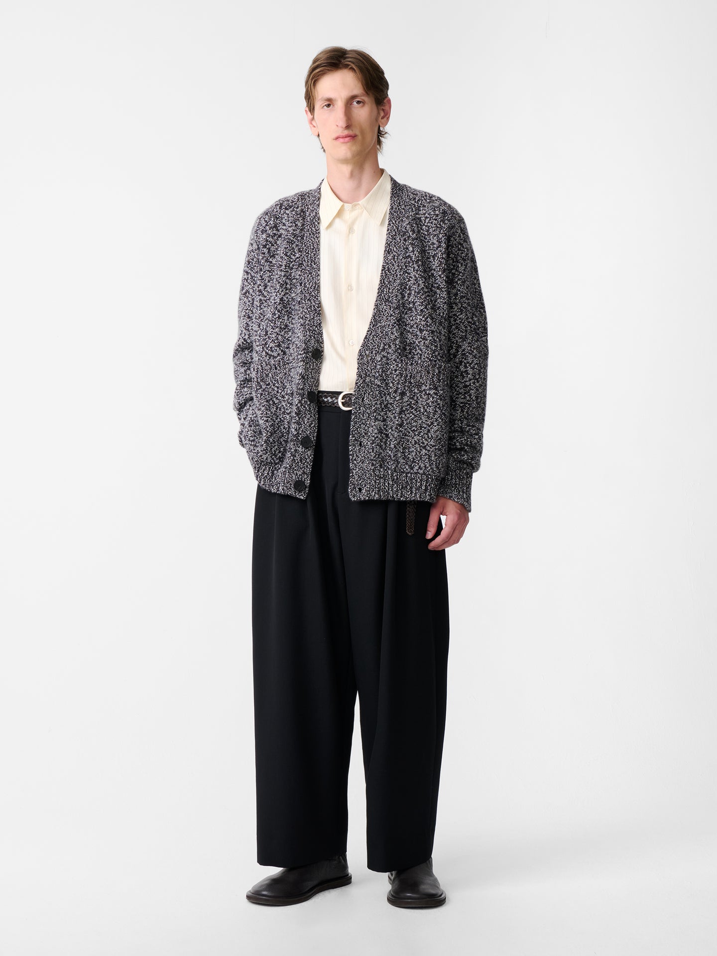 SEN KNIT IN NAVY MOULINE
