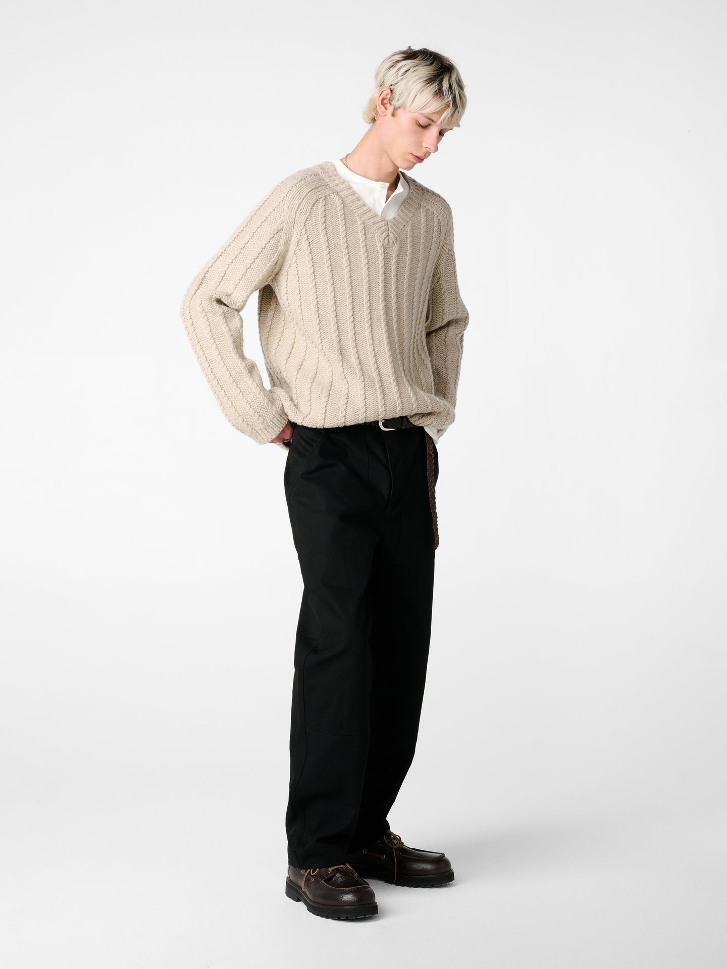 SN X AARON LEVINE SUSSEX KNIT IN OATMEAL