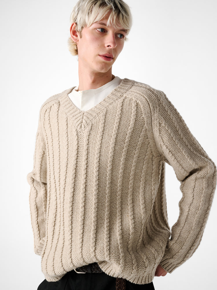 SN X AARON LEVINE SUSSEX KNIT IN OATMEAL