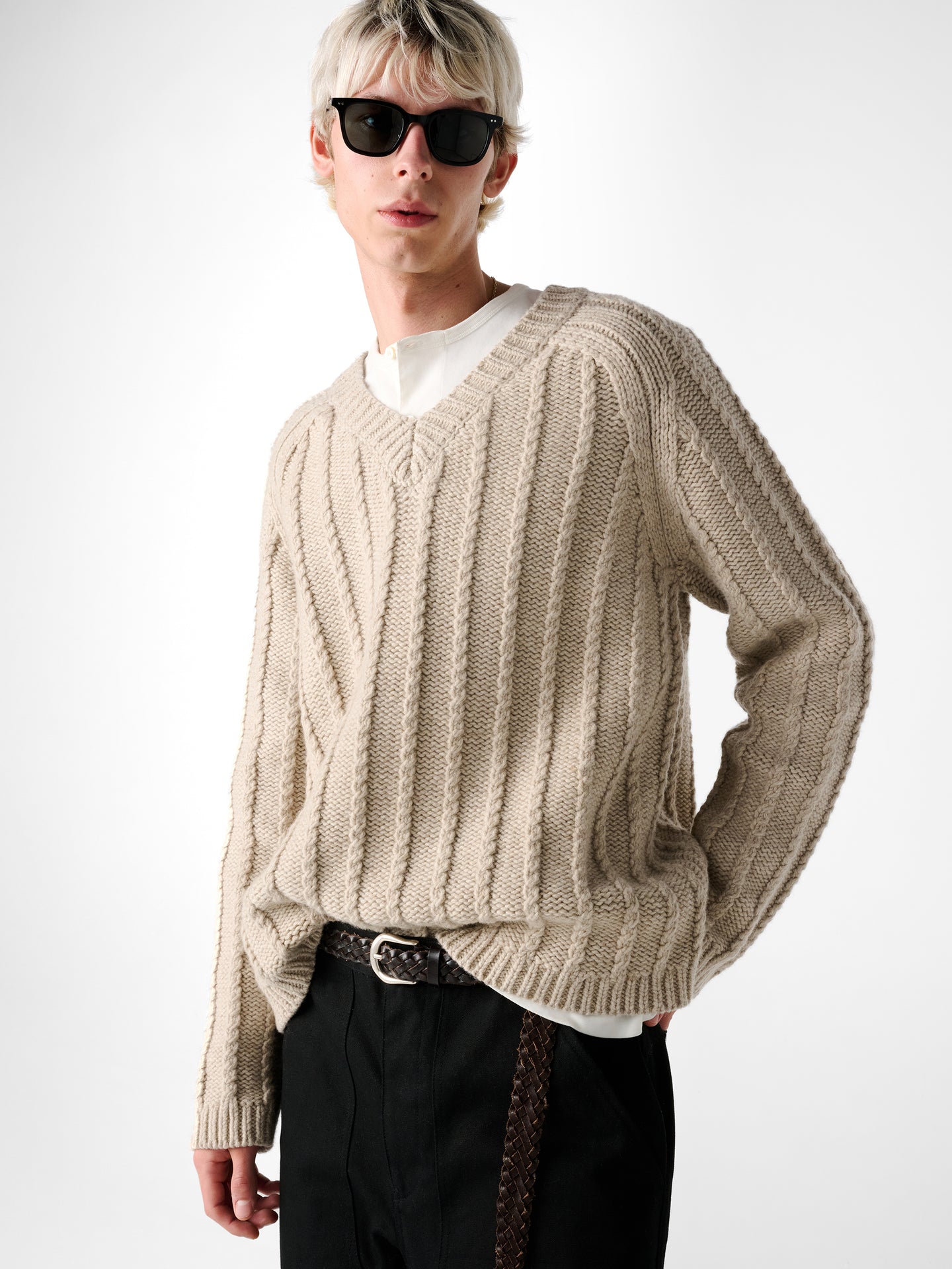 SN X AARON LEVINE SUSSEX KNIT IN OATMEAL
