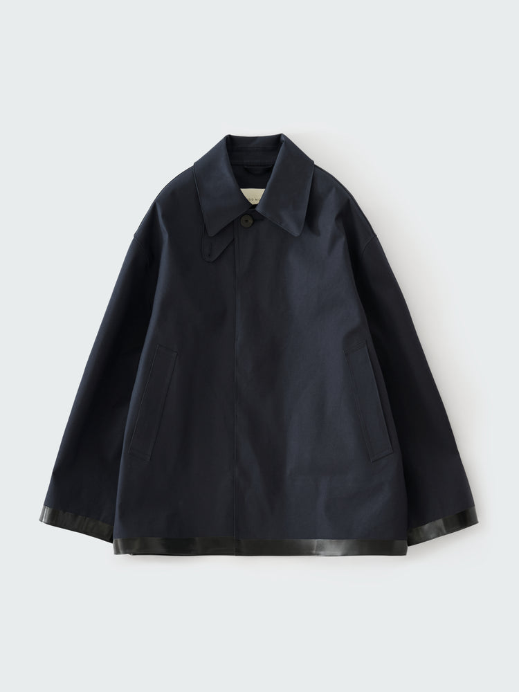 SN × MACKINTOSH TEVIOT SHORT COAT IN NAVY