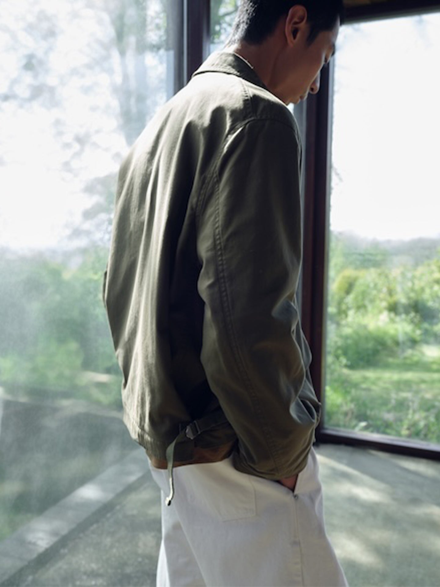LINTON JACKET IN UTILITY GREEN