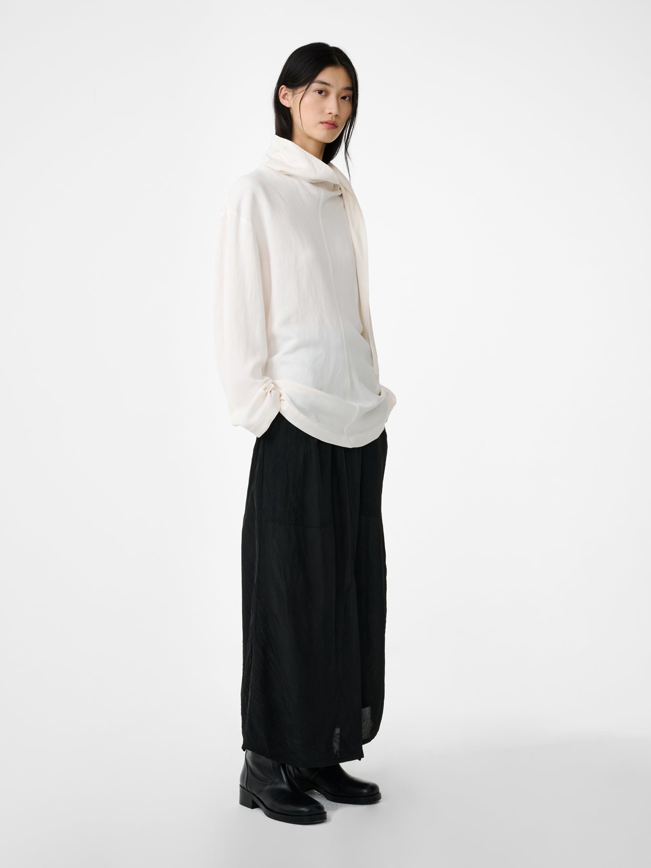 VALERY LINEN TOP IN CHALK