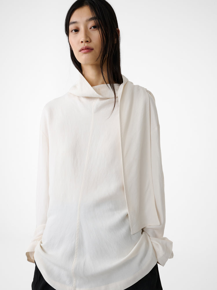 VALERY LINEN TOP IN CHALK