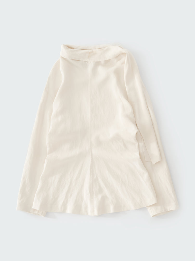 VALERY LINEN TOP IN CHALK