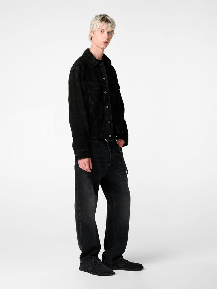 SN X AARON LEVINE WINDSLOW DENIM PANT IN BLACK COWBOY CREASE